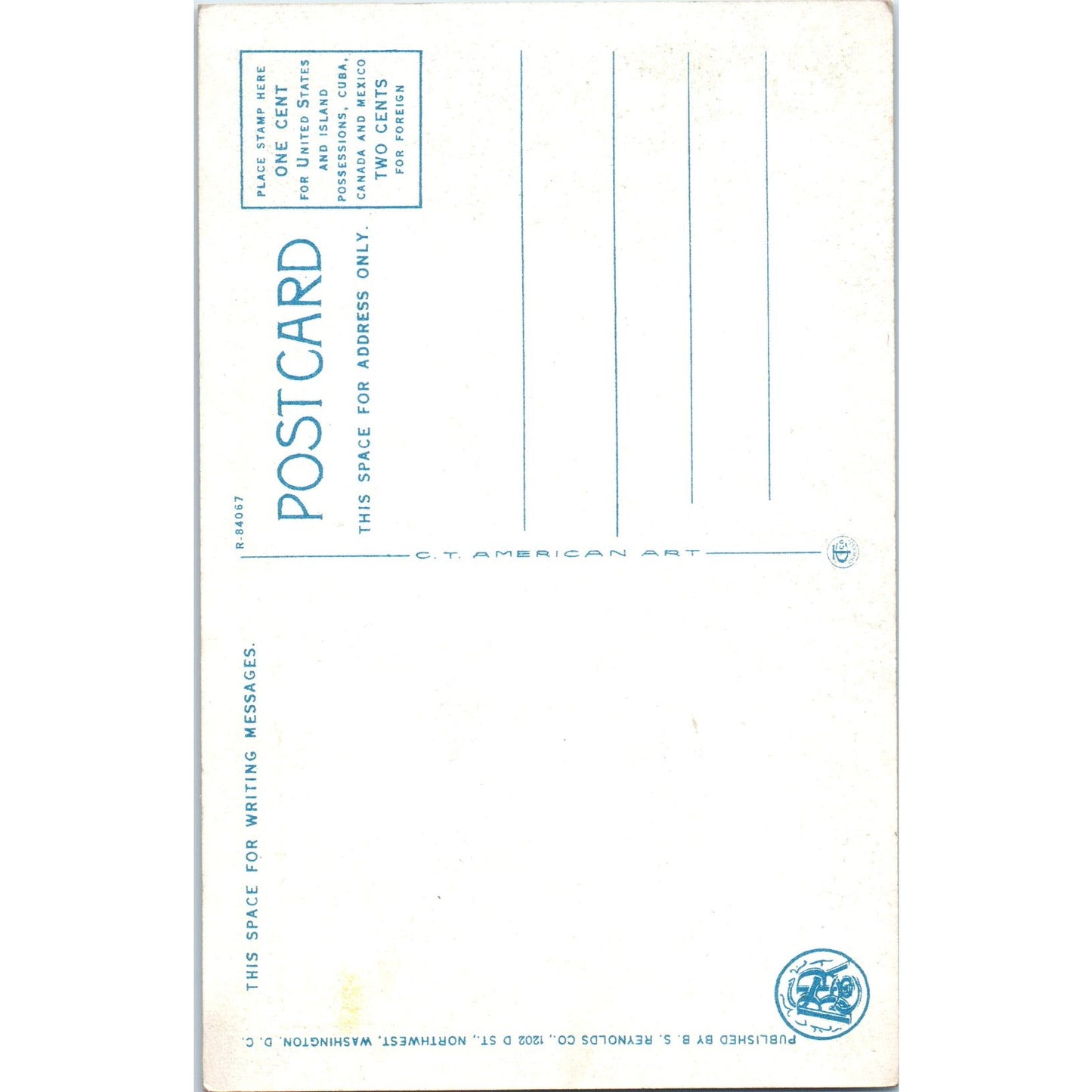 Arlington House Estate Vintage Postcard PD9