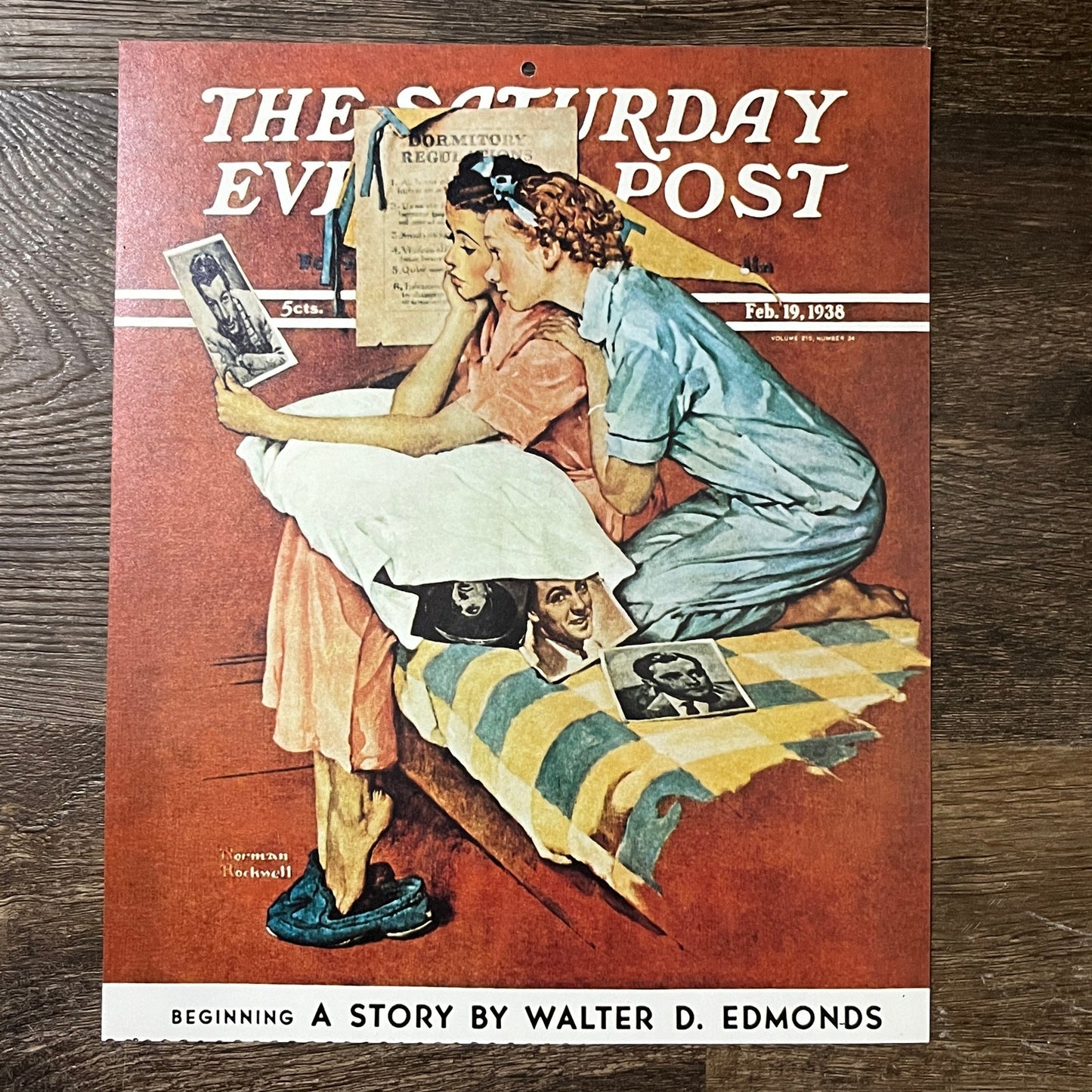 Norman Rockwell Feb 19, 1938 The Saturday Evening Post Repro Cover Vtg 9x11 V10
