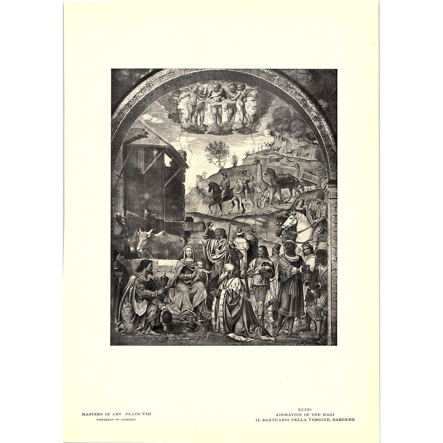 Adoration of the Magi - Luini - 1902 Litho Art Print AF4-4