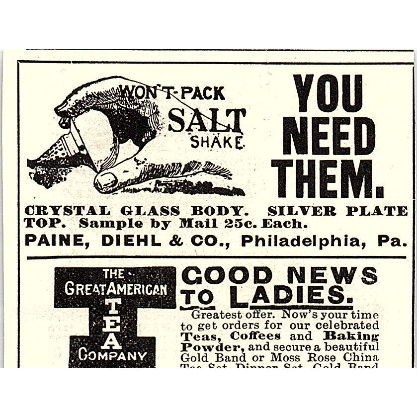 The Physicians Remedy Co Medicated Throat Bandage Cincinnati 1892 Ad AG2-S26