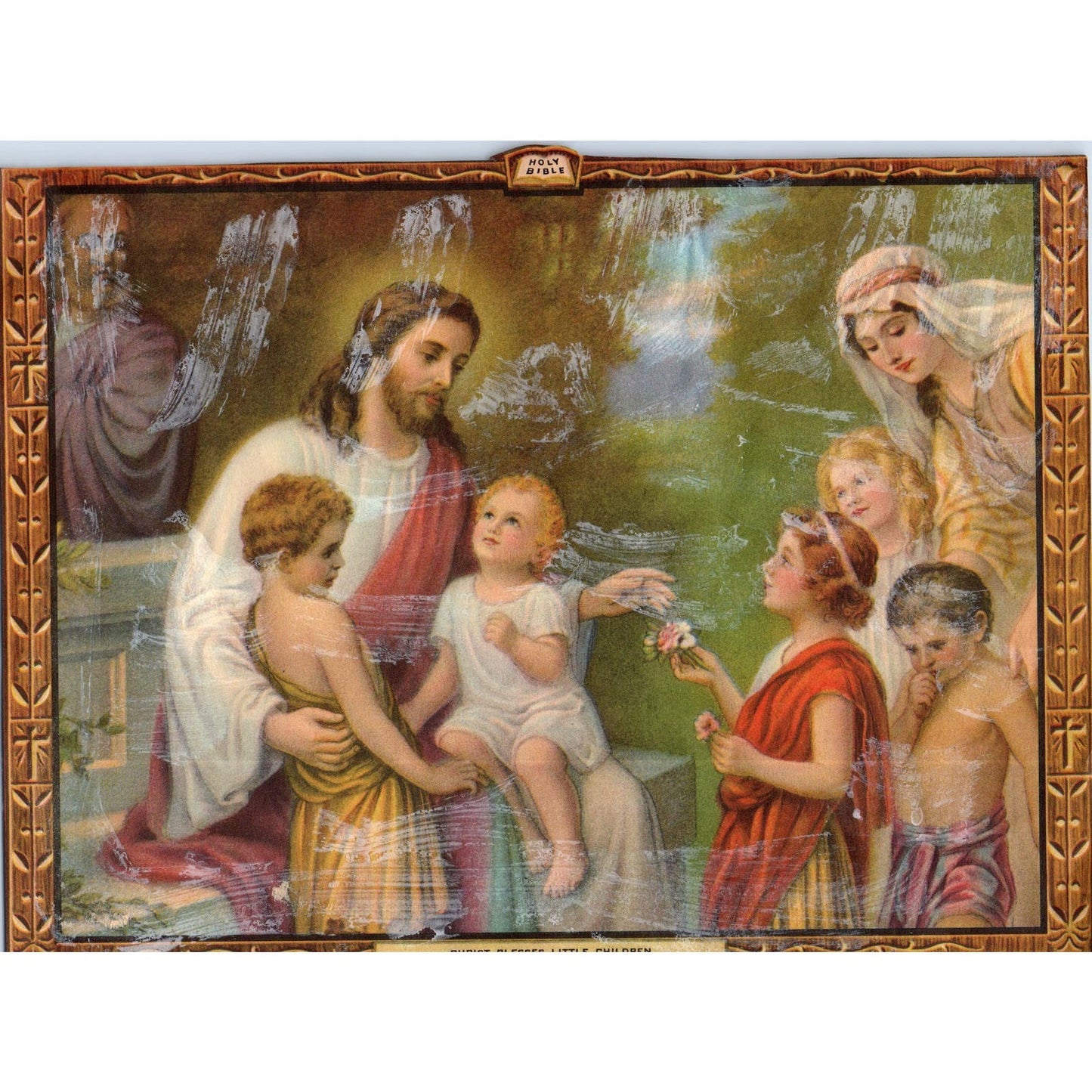 c1920 Print - Christ in Gethsemane Fr. Laubnitz 6x9" AB9