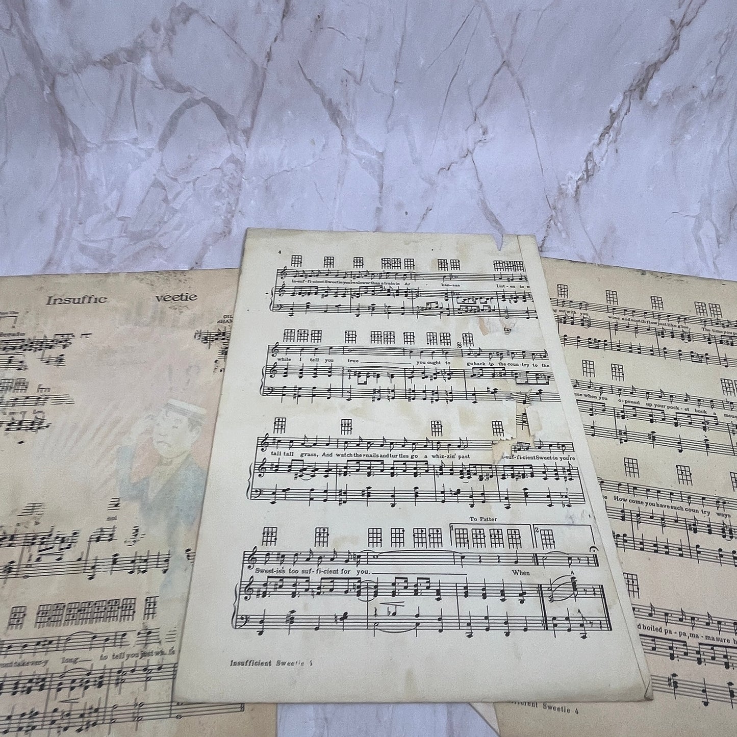 Insufficient Sweetie Isham Jones Gil Wells Antique Sheet Music Ti5