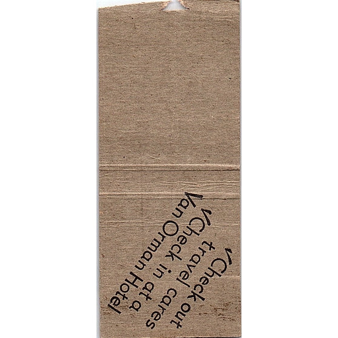 F. Harold Van Orman Hotels Fort Wayne IN Vintage Matchbook Cover SF3-Y3