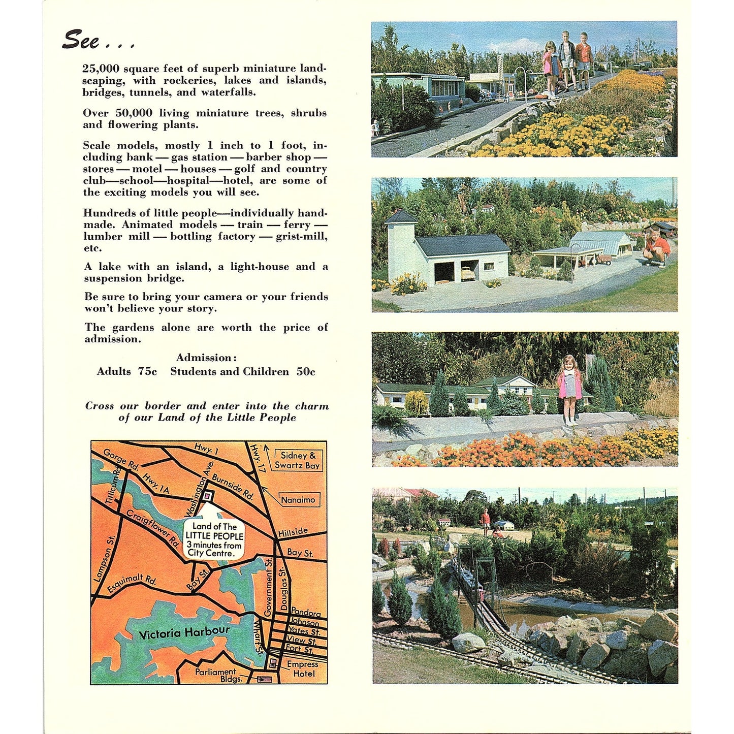 Victoria's Famous Model Village Victoria BC Travel Brochure TH2-TB4