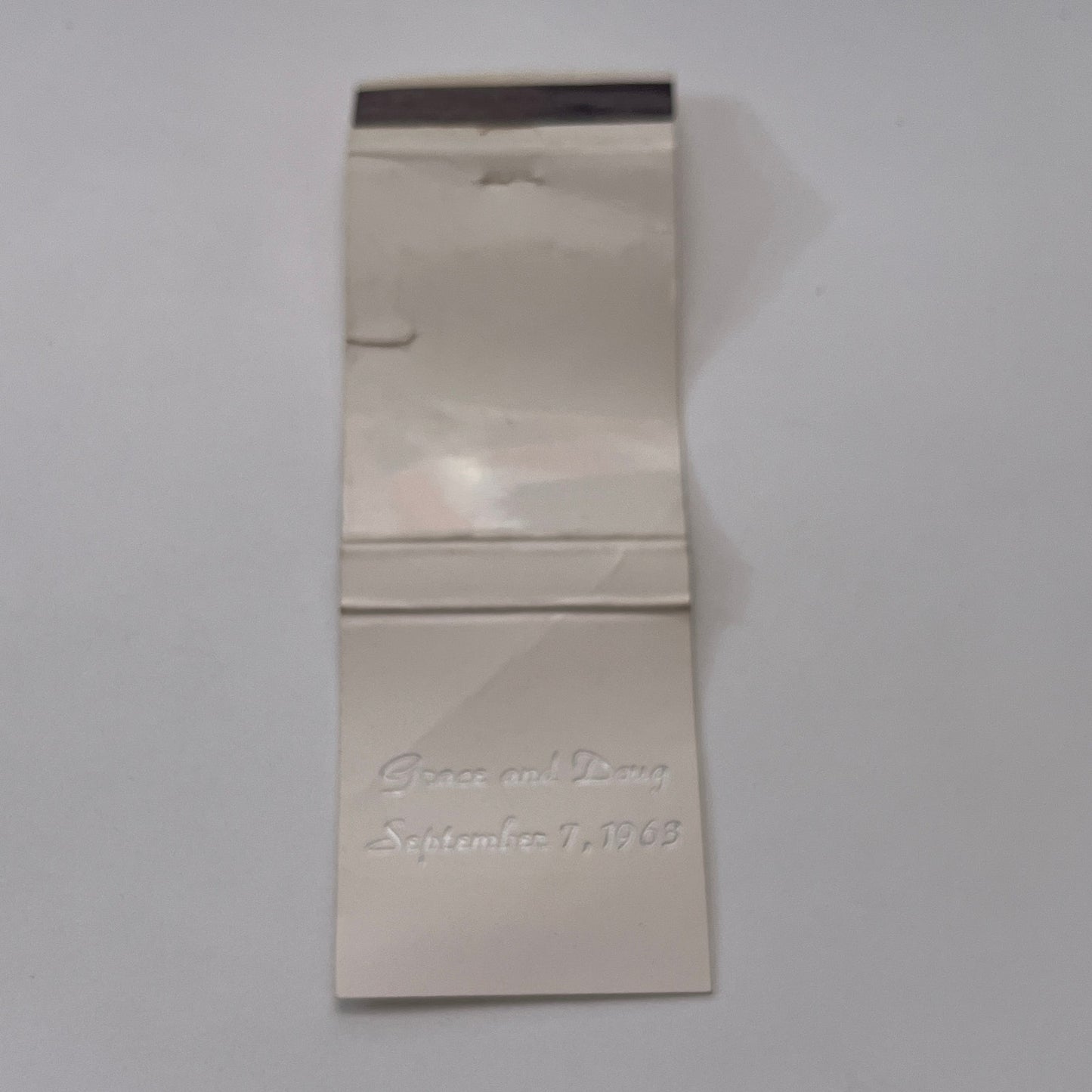 Grace and Doug Wedding Sept 7, 1963 Monogram Vintage Matchbook Cover MM3-3