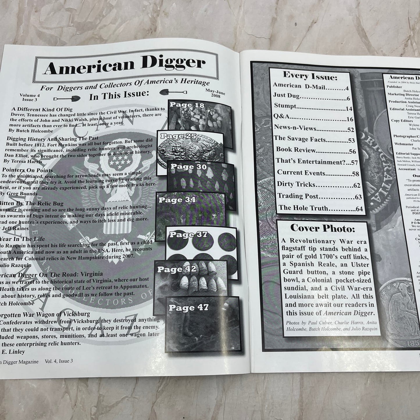 2008 May/June - American Digger Magazine - Treasure Hunting Gems Rocks M18