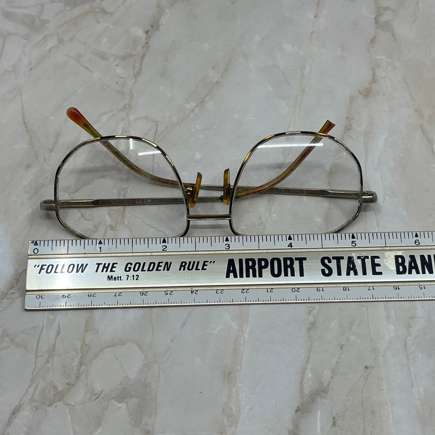 Retro Gold & Tortoise Shell Tone Aviator Sunglasses Eyeglasses Frames TD7-G2-9