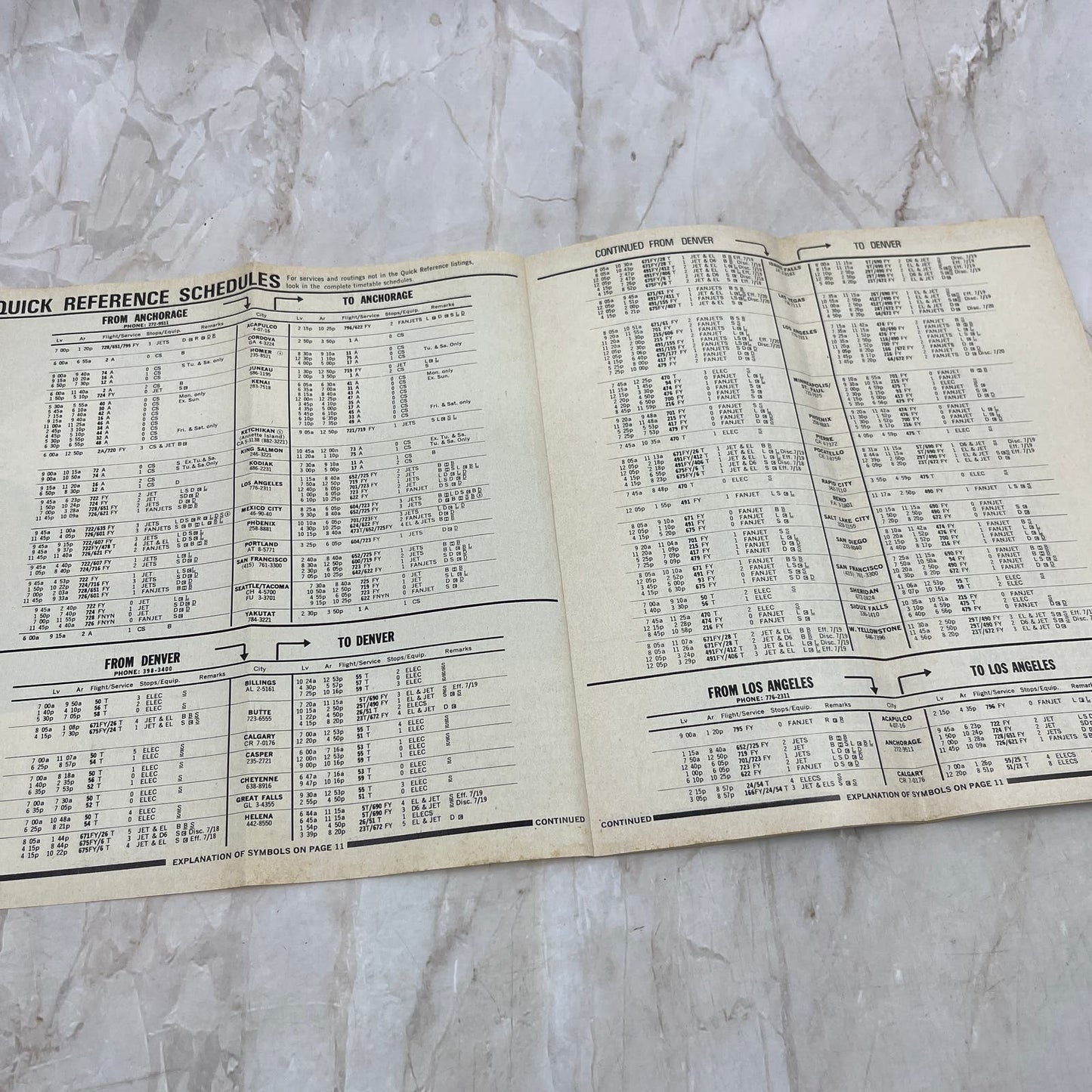 1968 July - Western Airlines International Time Tables 737 Jet TI9-P2