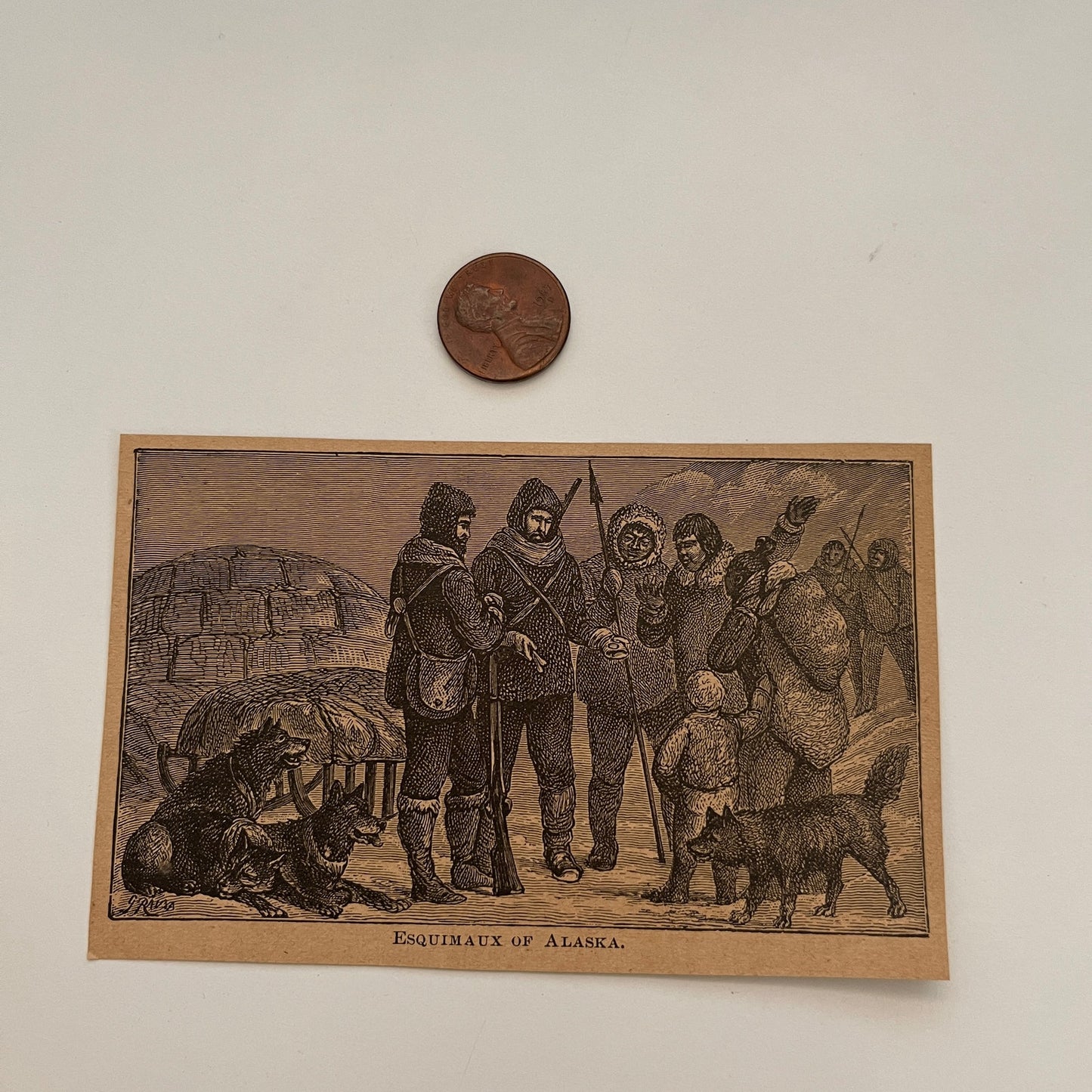 Esquimaux of Alaska 1894 Art Engraving SAG4-8