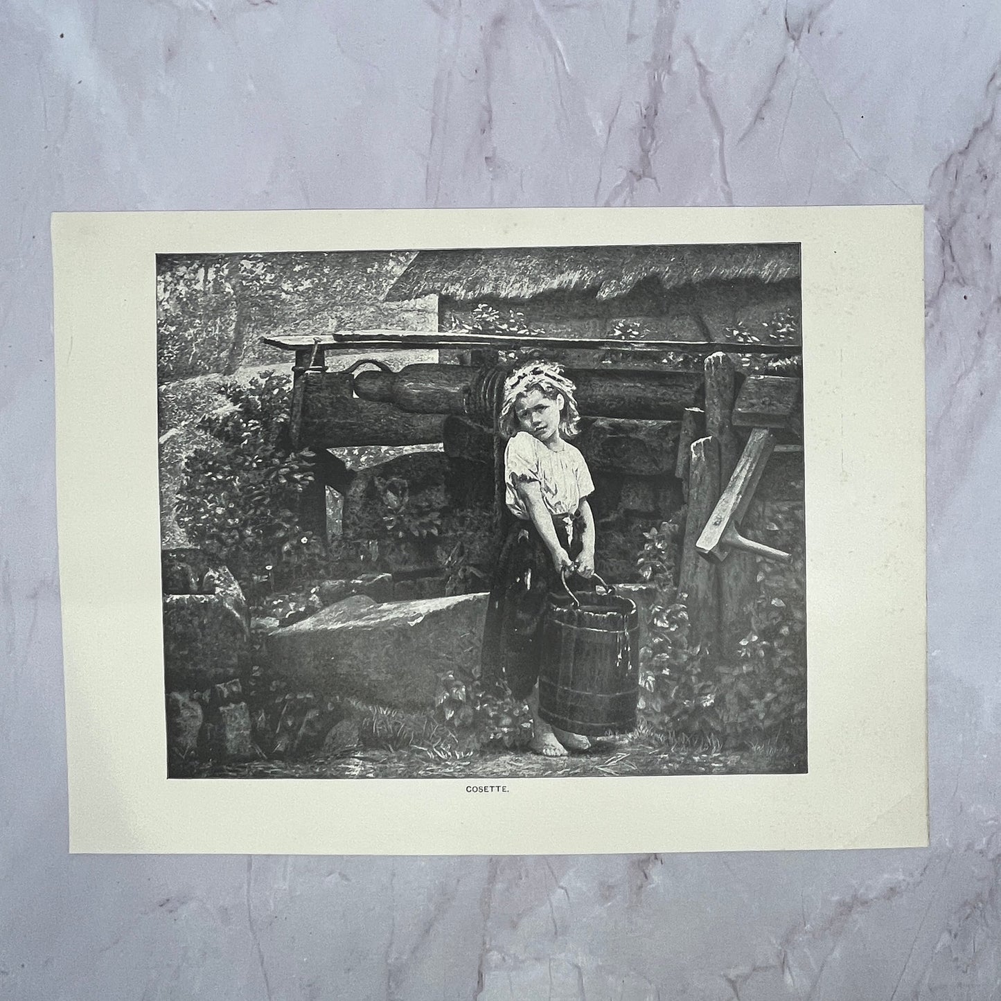 Cosette Antique 8.5x11.5" Engraving Art Print V20