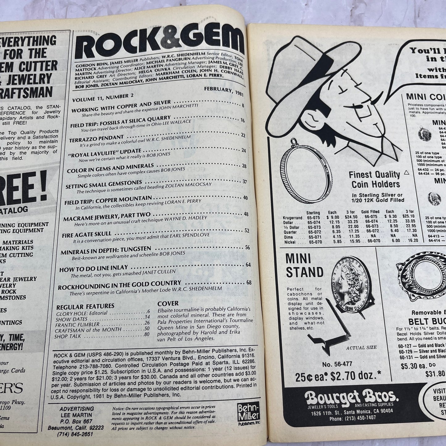 Rock Hunting in Gold Country Tungsten - Rock & Gem Magazine - Feb 1981 M24