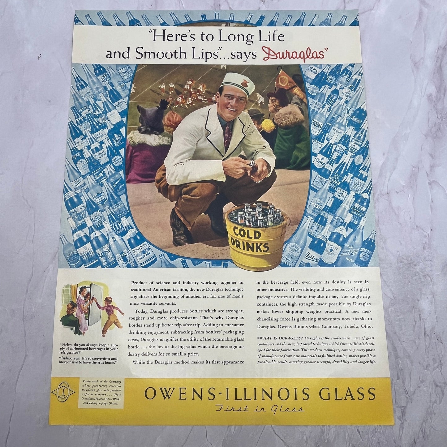 Duraglas - Owens-Illinois Glass Company Toledo Ohio 1940 Ad V14-8