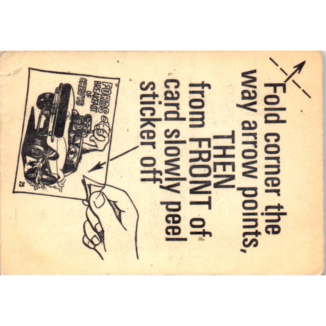 1969 Odd Rods #35 Mister Lifter Donruss Sticker Card AE5