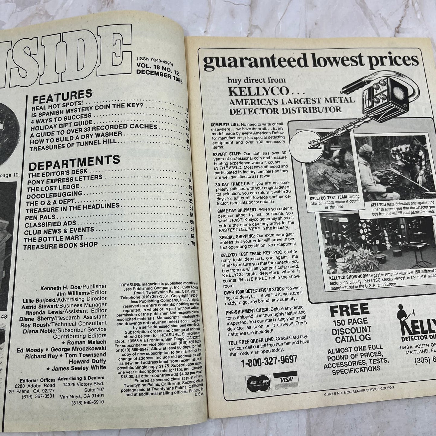 1985 Dec - Treasure Magazine - Treasure Hunting Metal Detecting Gold Coins M10