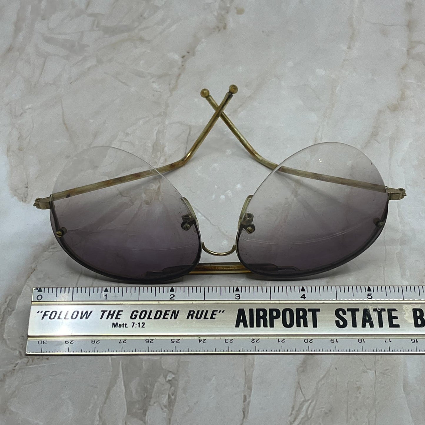 Retro Men’s Rimless ROC Taiwan Aviator Sunglasses Eyeglasses Frames TD7-G3-10