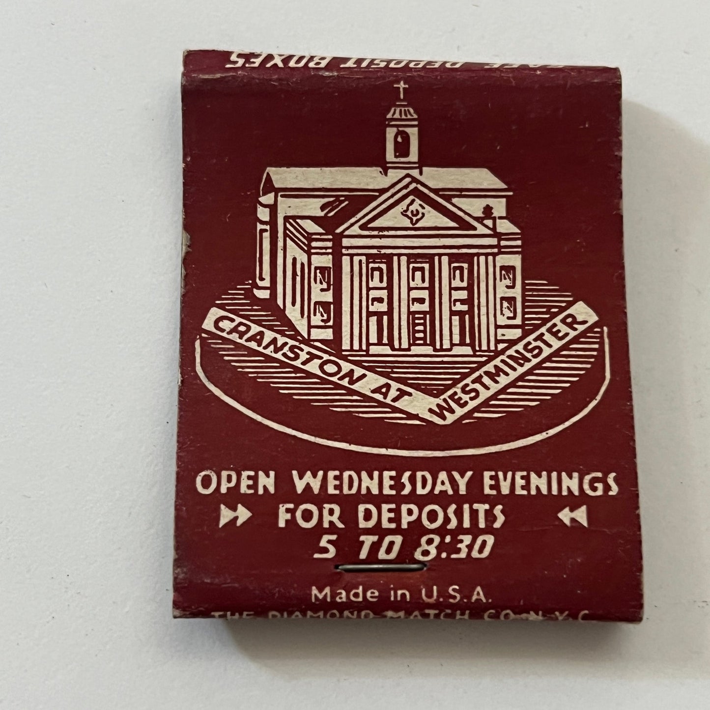 Citizens Savings Bank Providence RI Vintage Matchbook Cover TB6-MB1-2