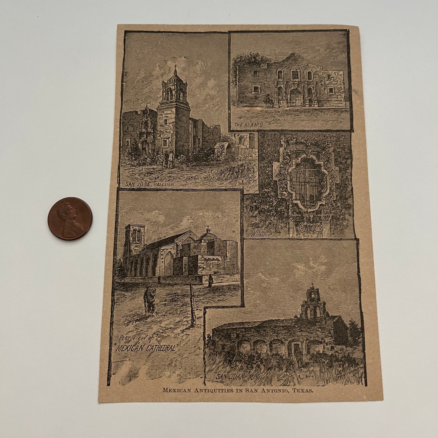 Mexican Antiquities in San Antonio, Texas 1894 Art Engraving SAG4-8