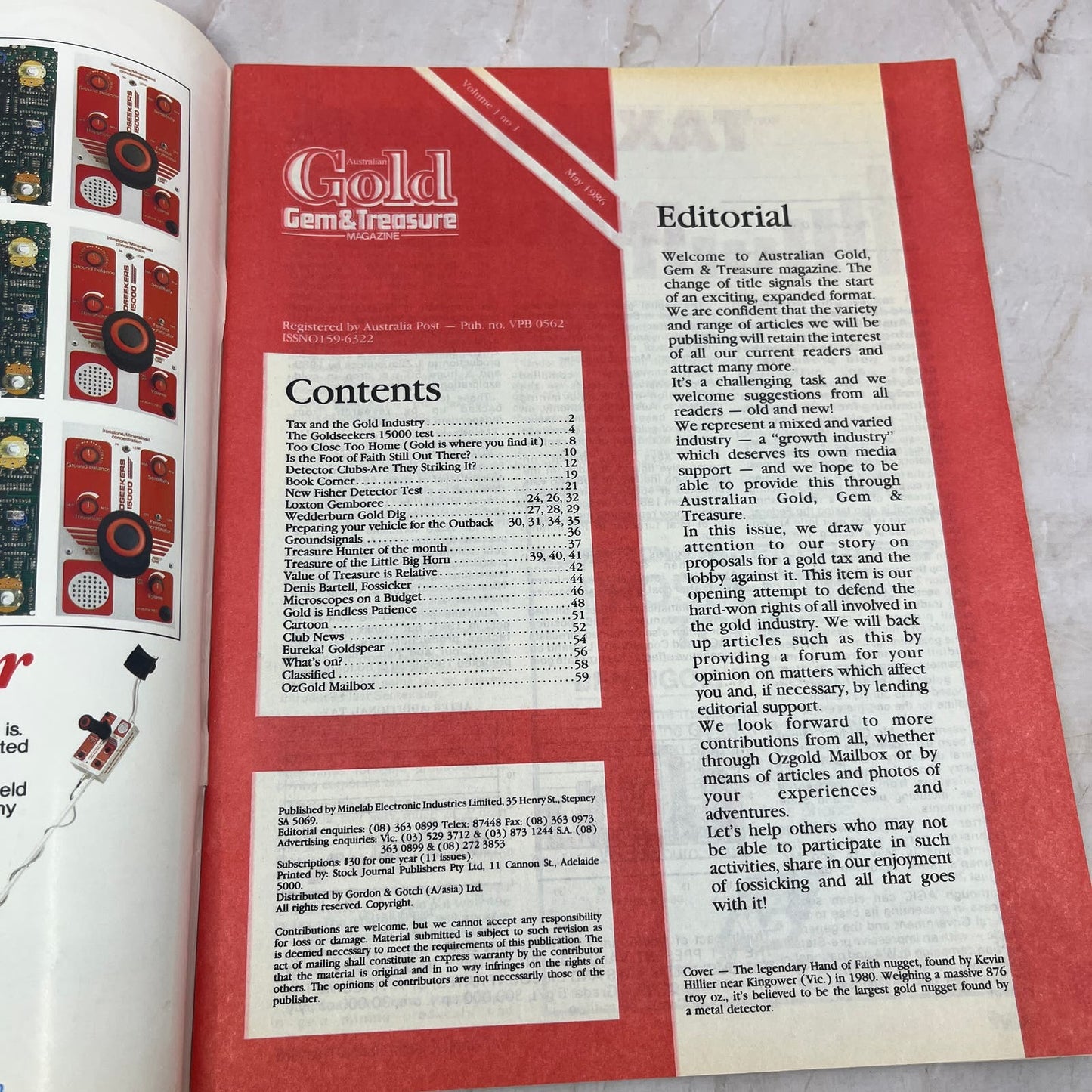 1986 May - Australian Gold Gem & Treasure Magazine Anti-Gold Tax War M20