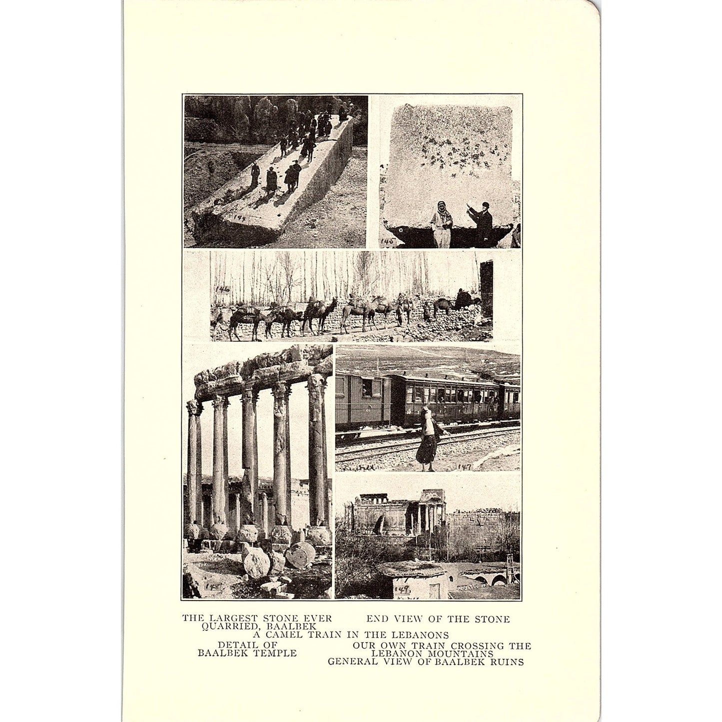 The Largest Stone Ever Quarried, Baalbek 1905 Art Print SAG4-5