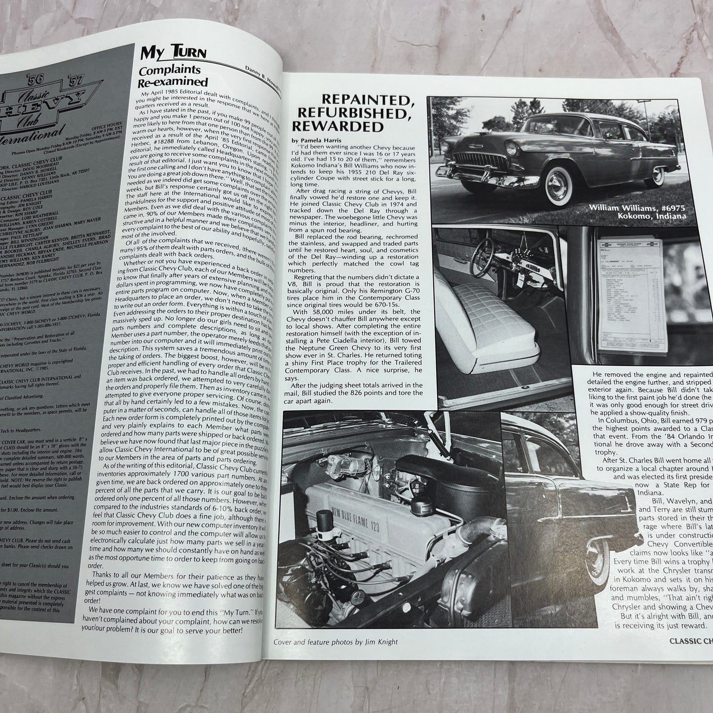 Setting the Glass - '55, '56, '57 Classic Chevy World Magazine - Sep 1985 M31