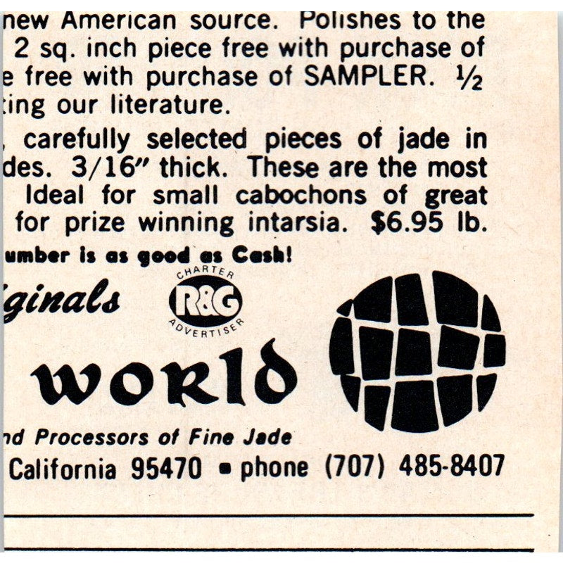 Domar's Treasure Chest Rock Polisher Greenbank WA 1971 Magazine Ad AD8-R9