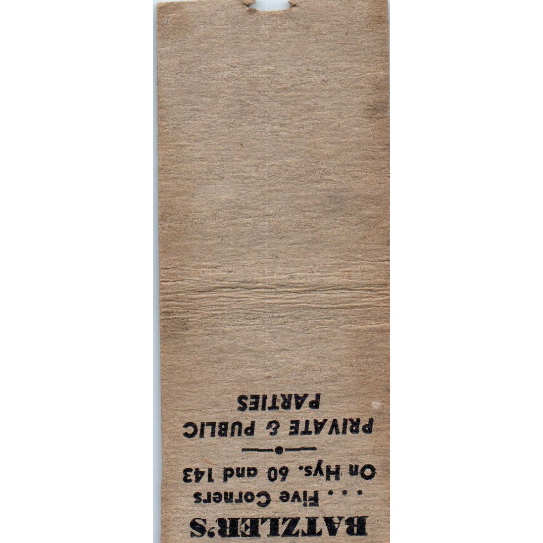 Al Batzler Tavern & Dance Hall Cedarburg WI Vintage Matchbook Cover SF4-Y3