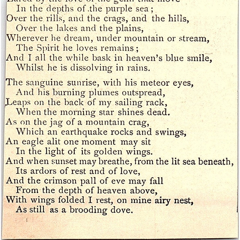 No Baby in the House - Clara G. Dolliver 1884 Poem AG3-M1