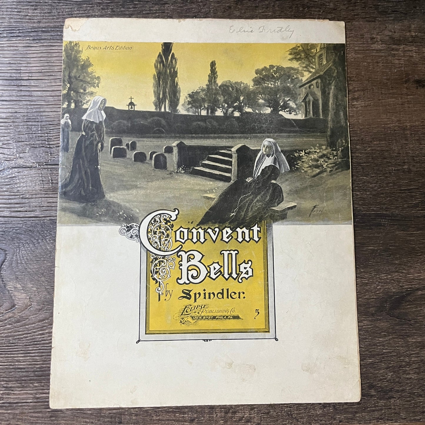 Convent Bells by Spindler 1905 Sheet Music V13
