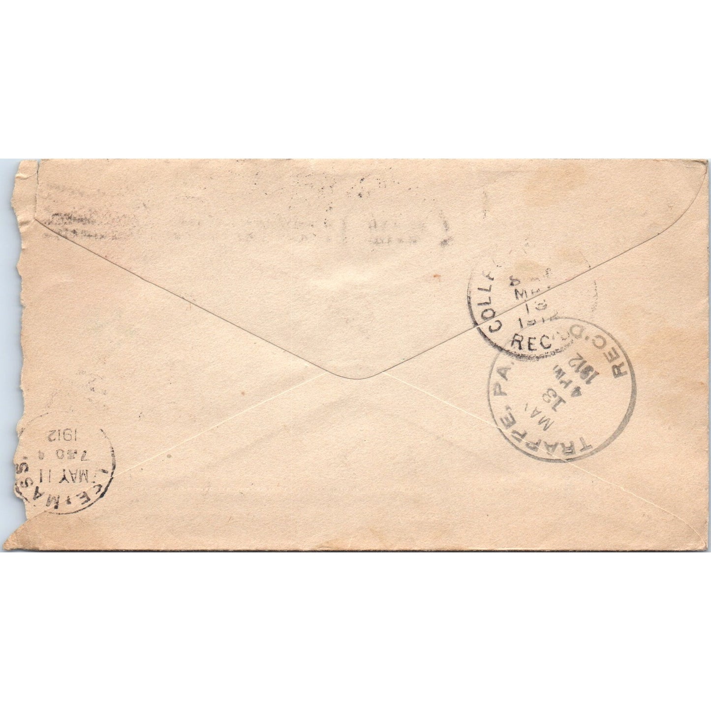 1912 Norwich CT to Mrs Jane Kambo Trappe Lee MA Postal Cover Envelope TG7-PC2