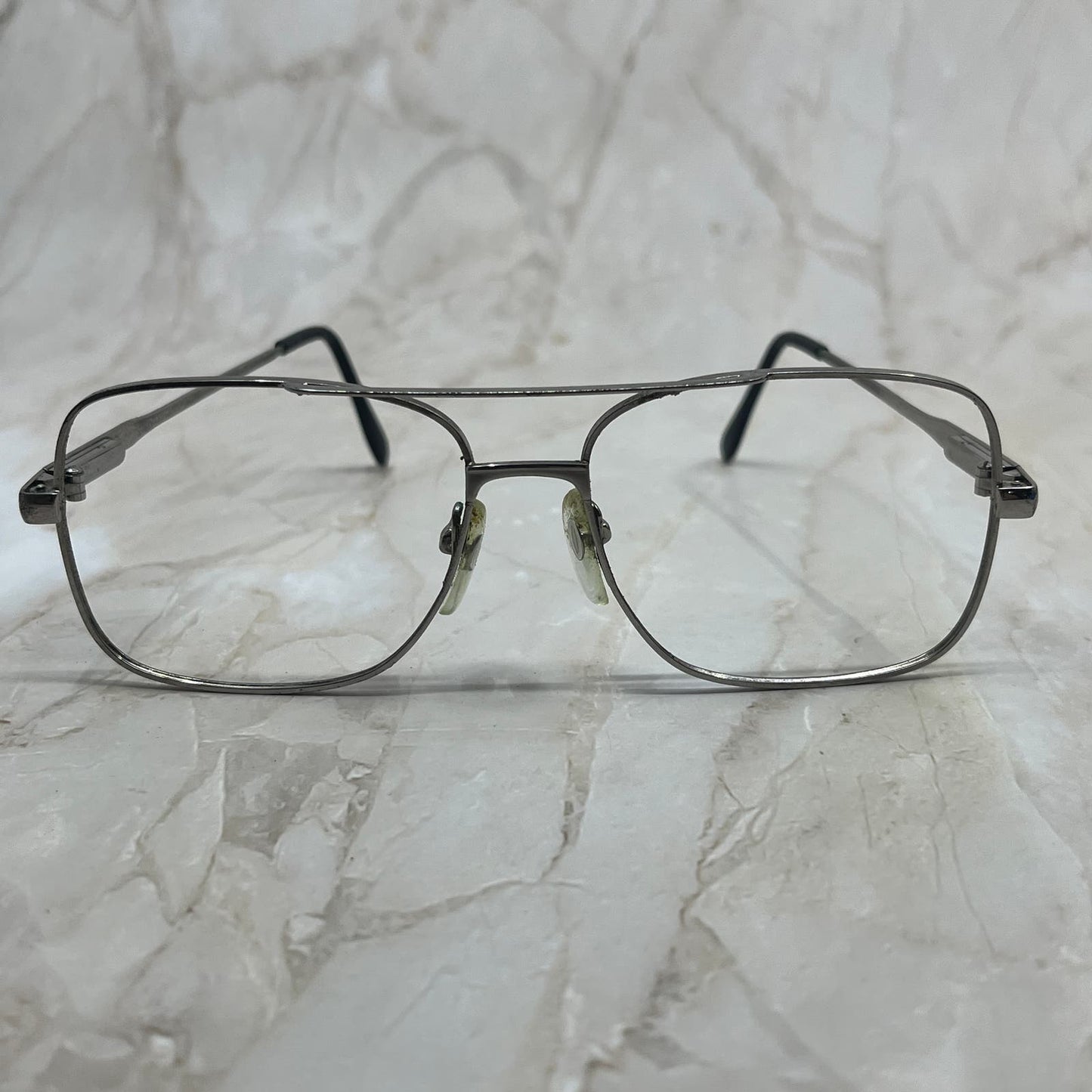 Retro Men’s Silver Tone Aviator Sunglasses Eyeglasses Frames TD7-G5-3