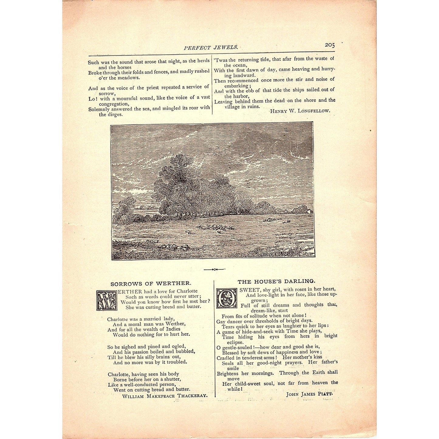 Exile of the Acadians - Henry Wadsworth Longfellow 3 Pages 1884 Poem TA5-CJ-4