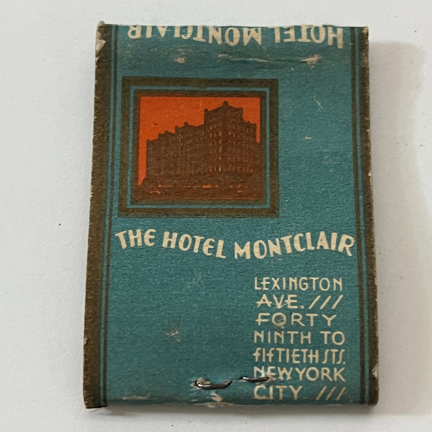 Hotel Montclair Lexington Ave New York Vintage Matchbook Cover TB6-MB1-3