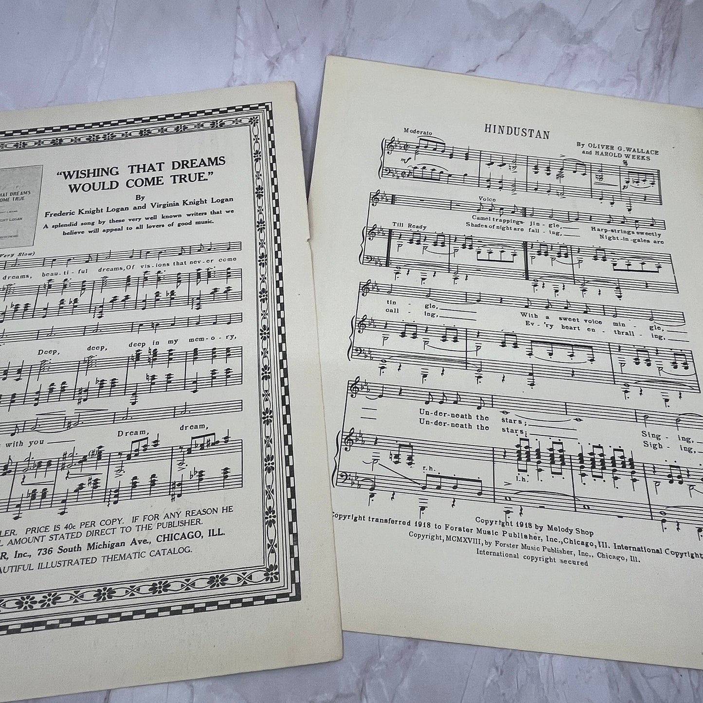 Hindustan Oliver Wallace Harold Weeks 1918 Sheet Music V16