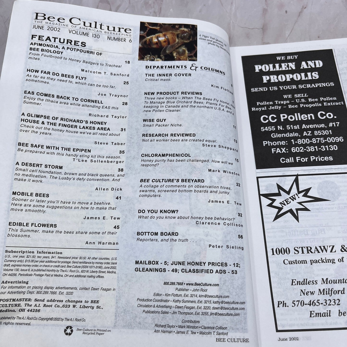 2002 Jun - Bee Culture Magazine - Bees Beekeeping Honey M32