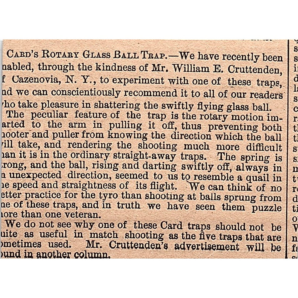 Safety Targets at American Rifle Ranges 1878 Article AG2-M8