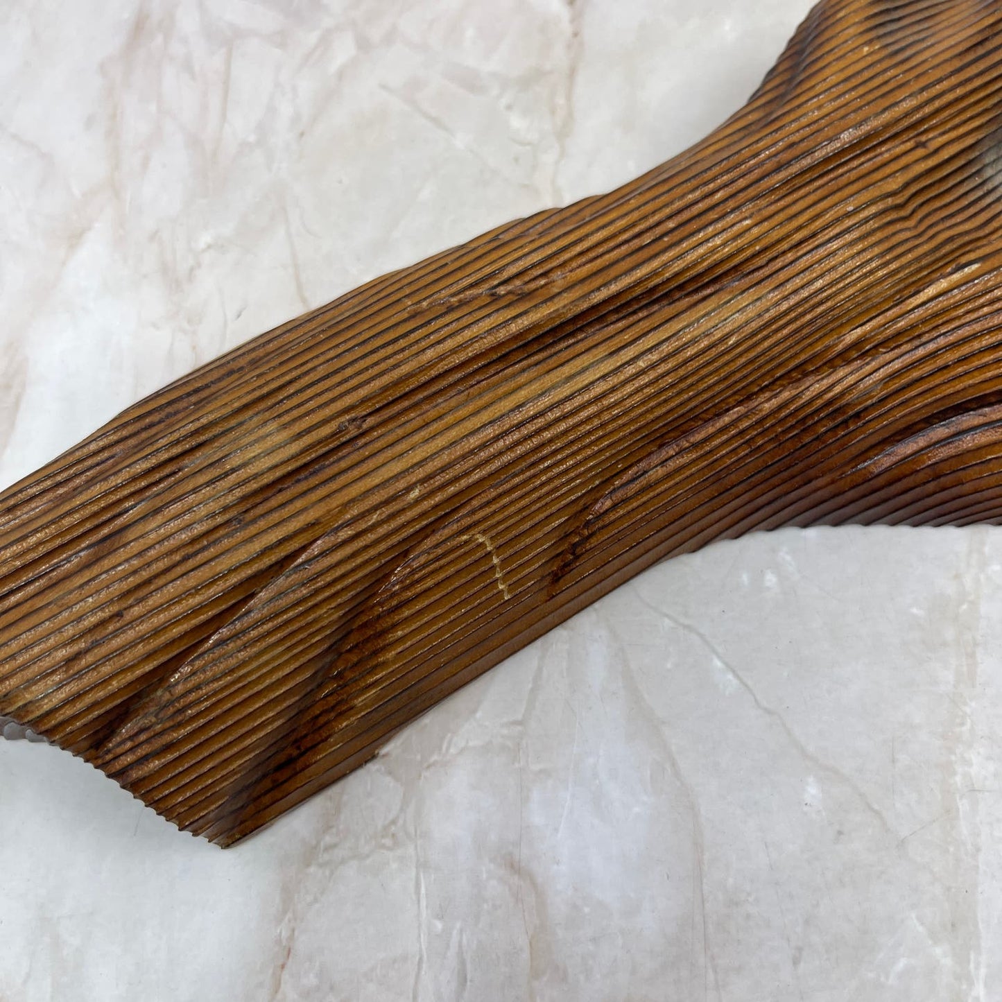 Vintage Large Rustic Carved Solid Wood Eagle Wall Art 24x6”