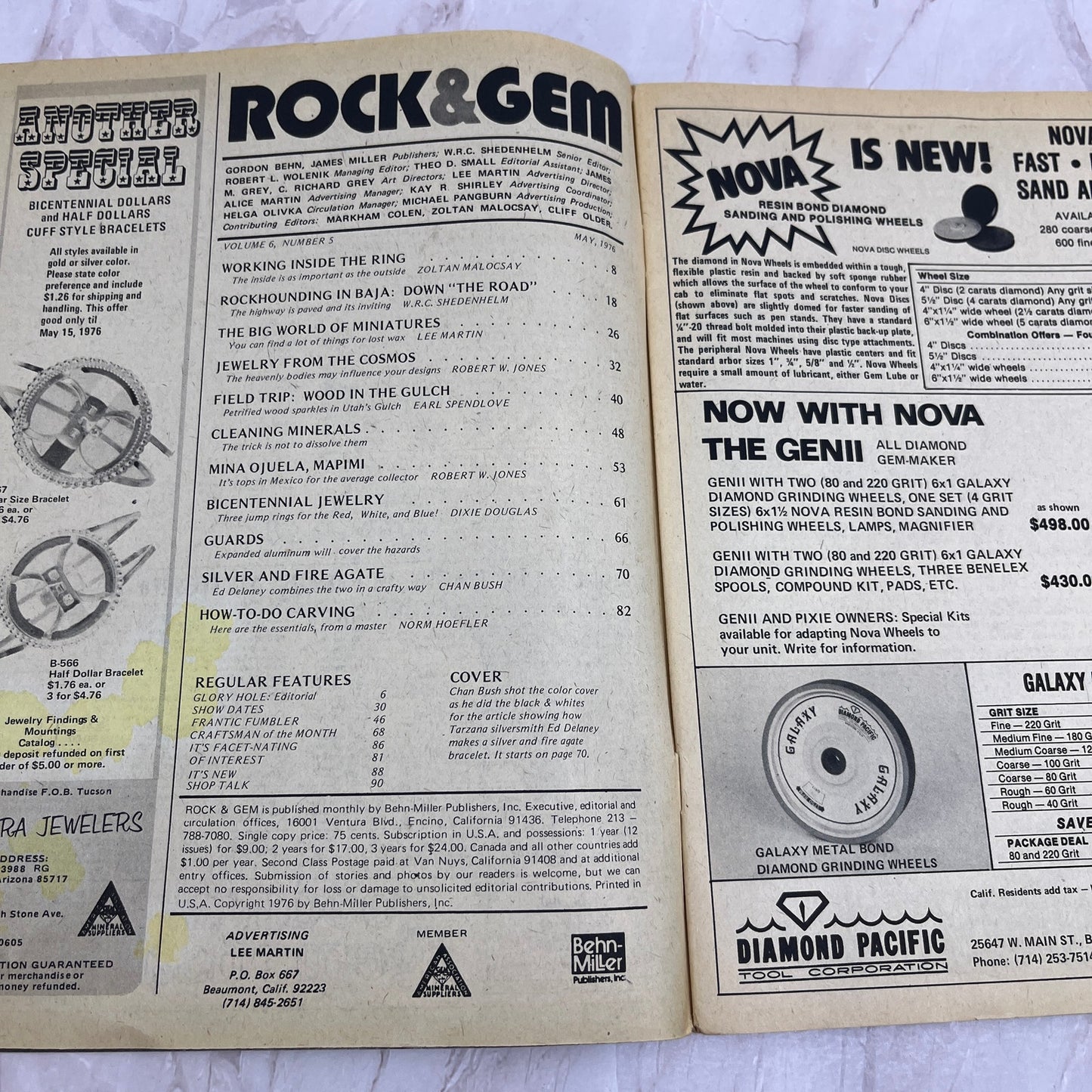 Jewelry of the Zodiac Silver and Fire Agate - Rock & Gem Magazine - May 1976 M24