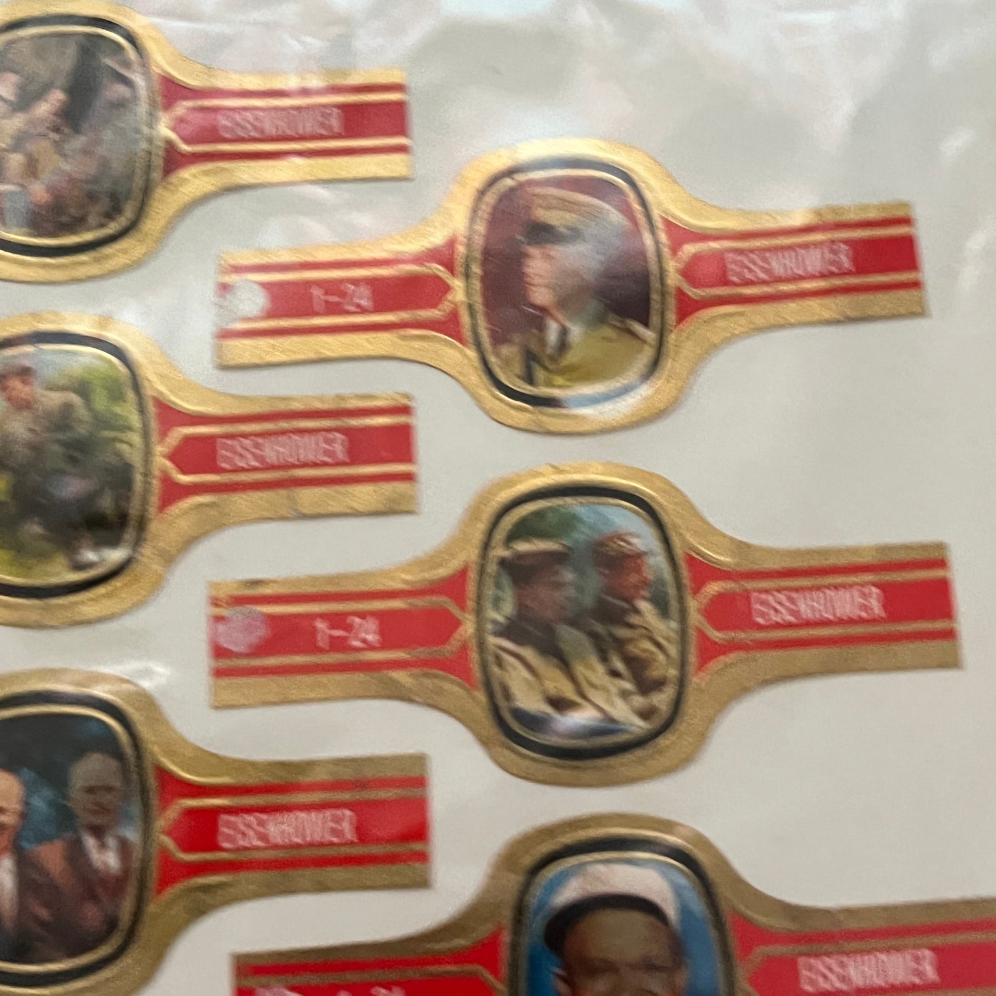 Vintage Set of 10 Dwight Eisenhower Fab Collection Cigar Bands TH2-TB6