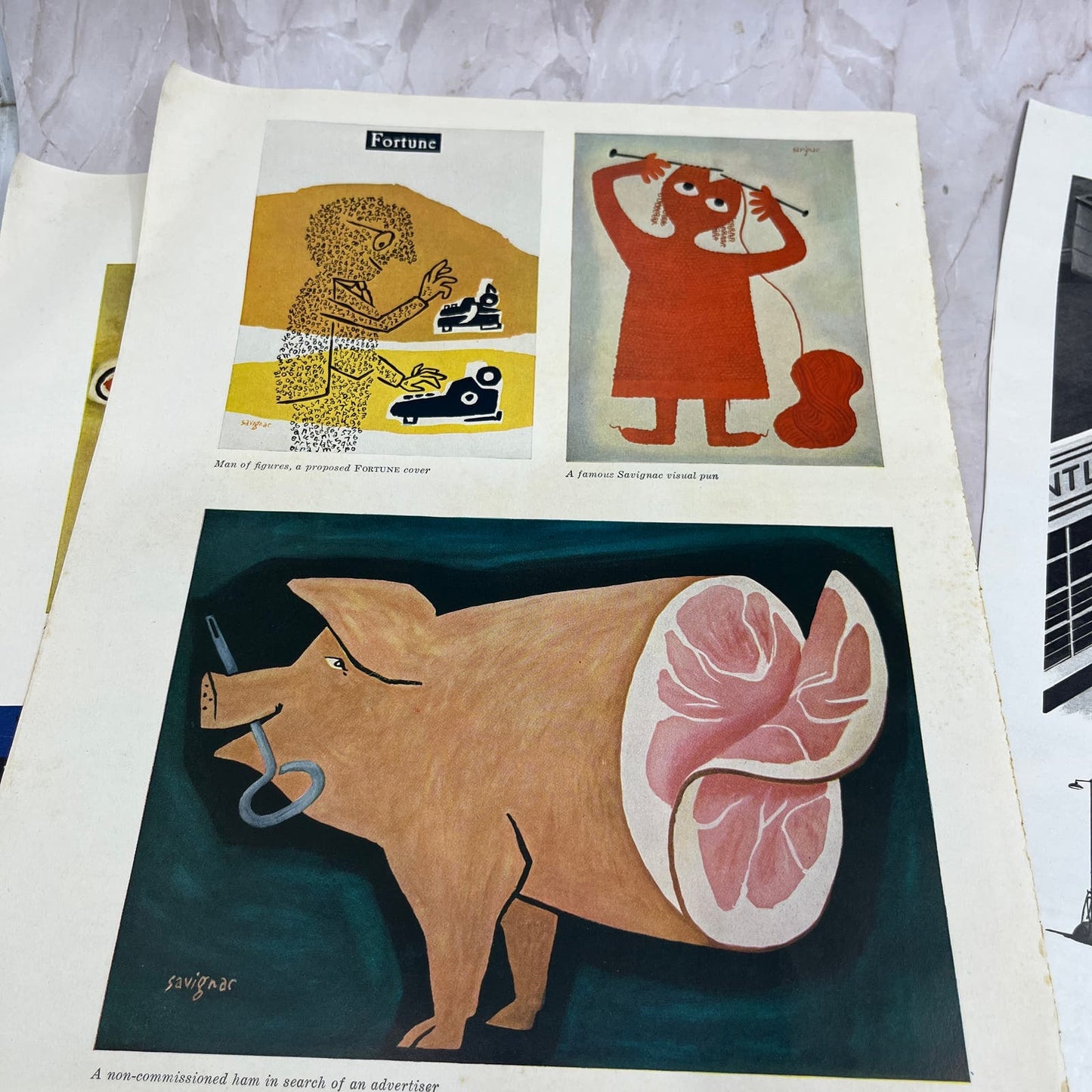 Savignac Poster Artist 3 Page Article 1951 Magazine Ad FL6-10