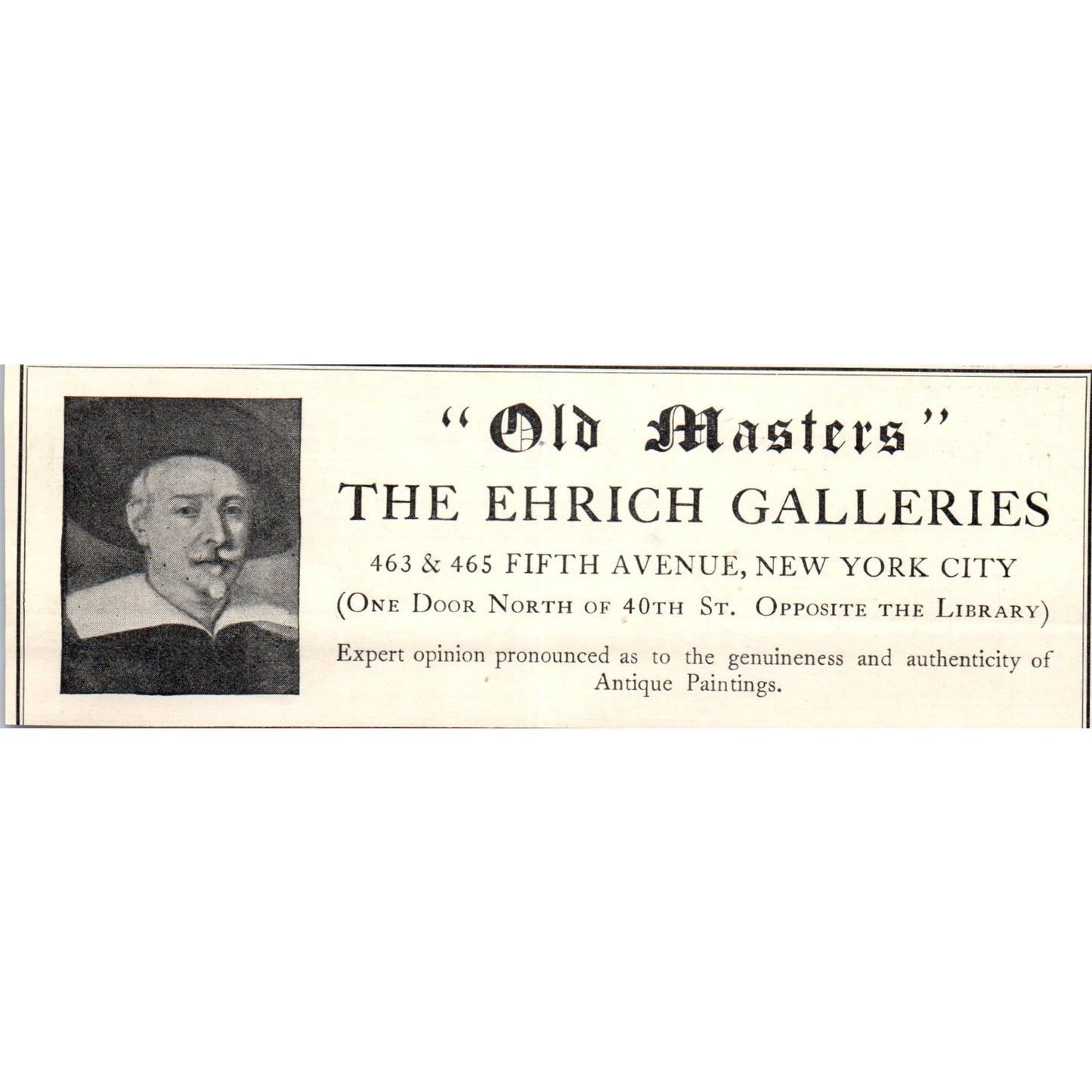 William Schaus Fine Paintings Fifth Avenue New York c1905 Victorian Ad AF1-CM4