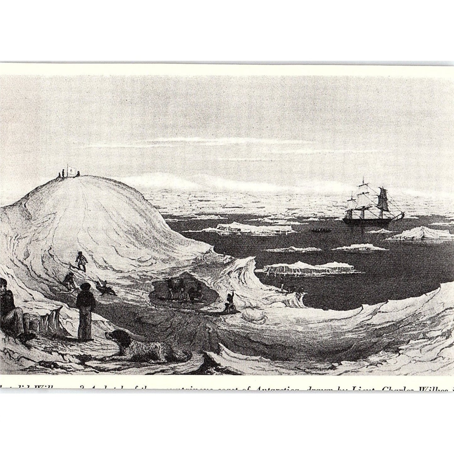 Drawing of Mirage in Polar Seas 1869 Germainia Expedition 1932 Photo AG2-M17