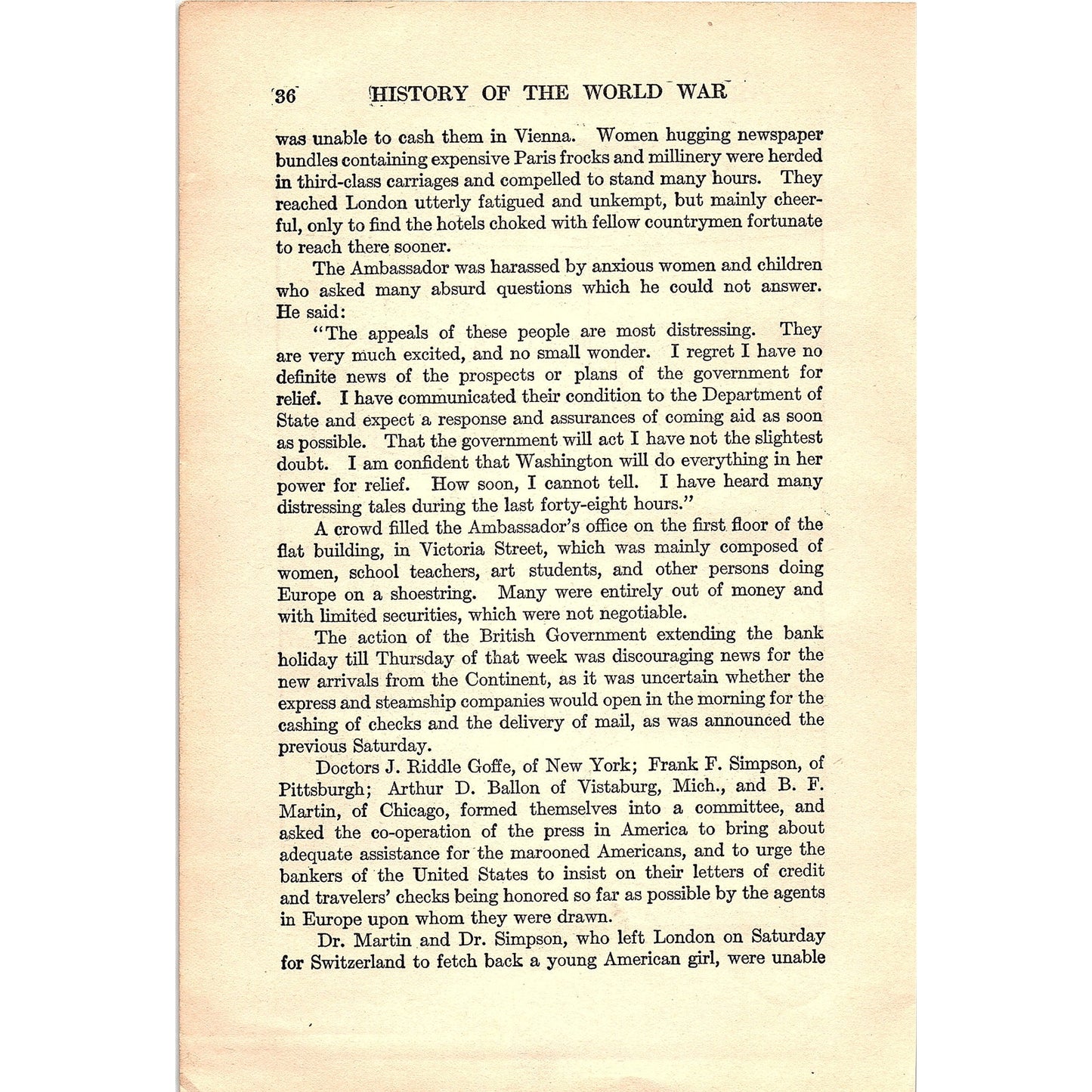 Map of Where the World War Began 1919 WWI Map Print AF9-14