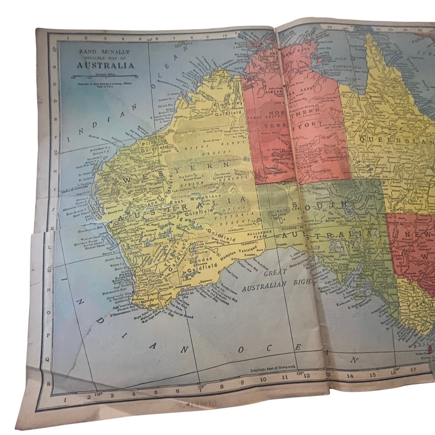 1944 Firestone World Atlas WWII Era Maps 11x16" TG2-OB