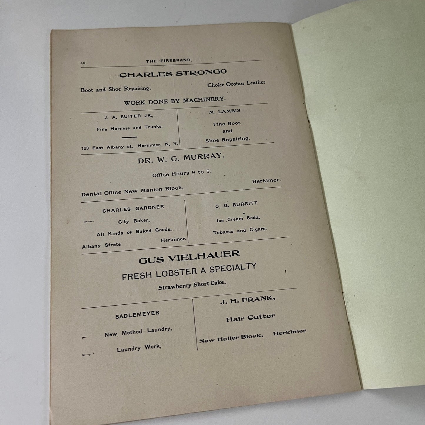 Class of 1908 Herkimer High School - The Firebrand Class Booklet New York TE2-BB
