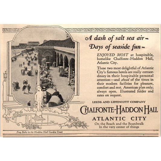Chalfonte-Haddon Hall Atlantic City NJ 1924 Magazine Ad AF2-A1