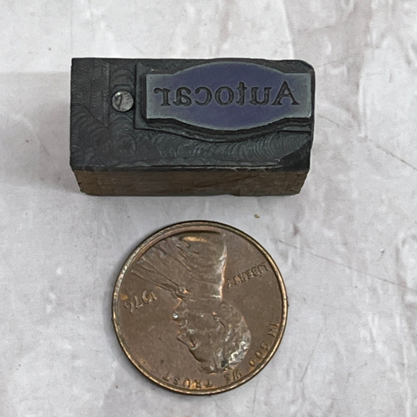 Autocar Logo Vintage Letterpress Printers Block Plate SF5-S