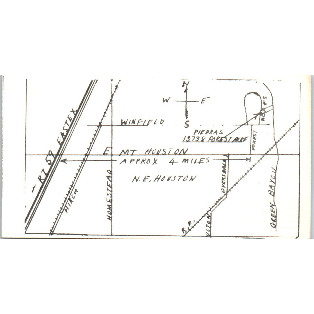 Piedra's Rock Shop Albert & Olga Police Houston TX Vintage Business Card SD8-B7