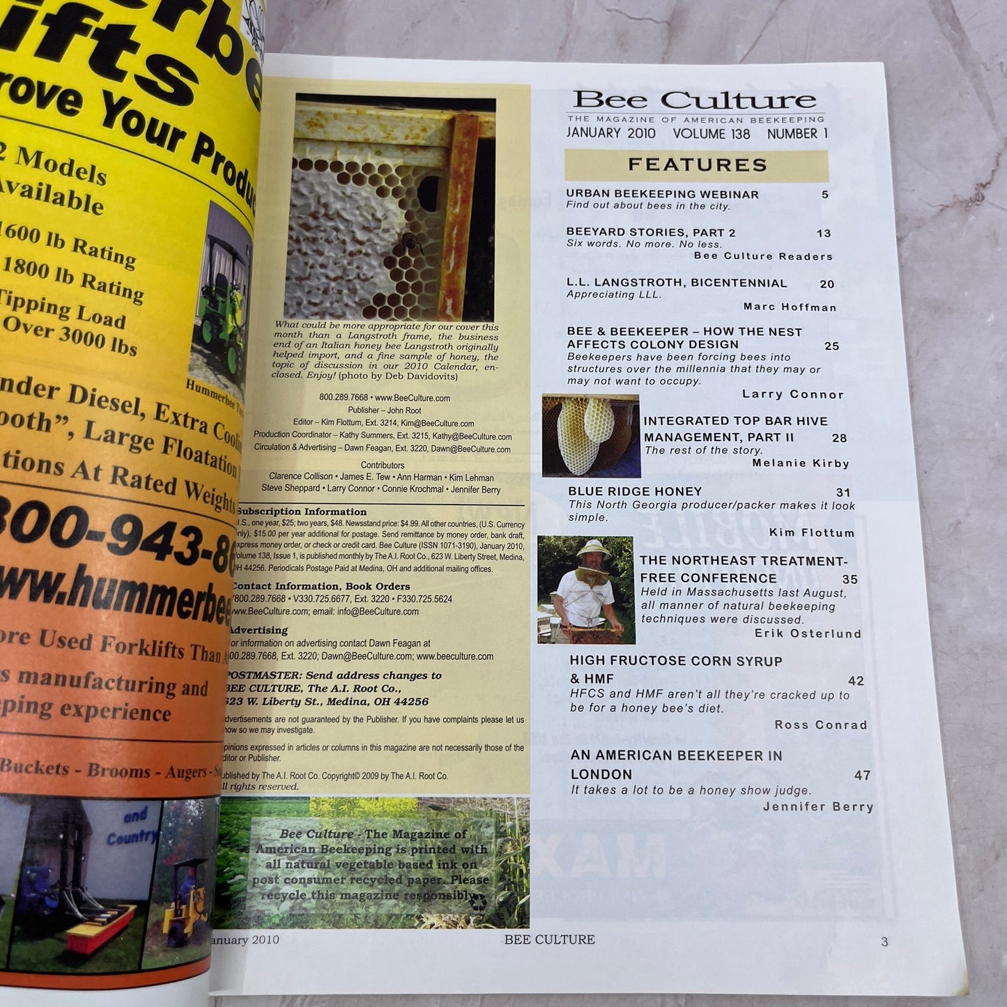 2010 Jan - Bee Culture Magazine - Bees Beekeeping Honey M32