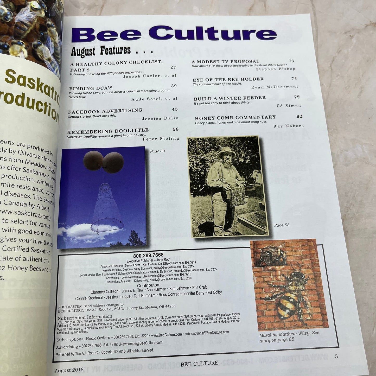 2018 Aug Bee Culture Magazine Magazine - Magazine of American Beekeeping M7