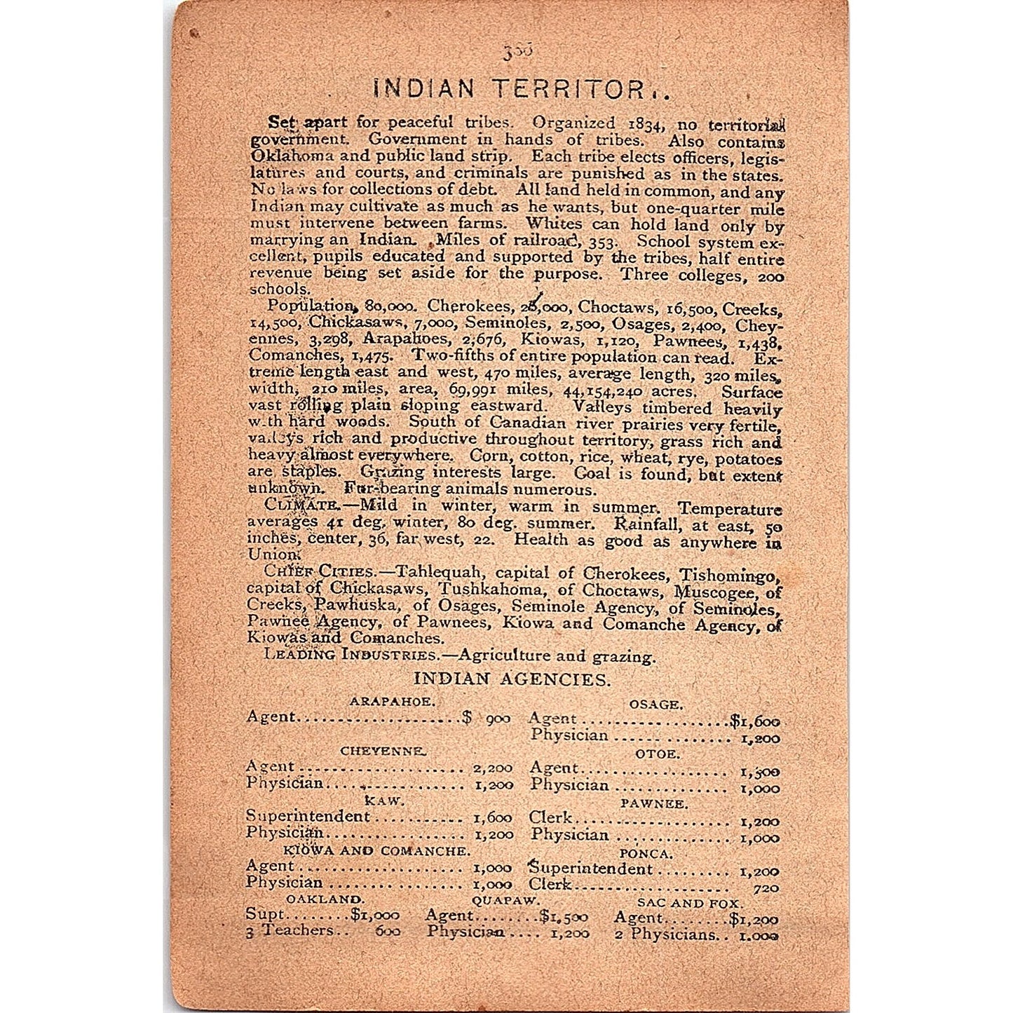 Antique 1889 Map of Indiana 1889 Pocket Map Engraving SAG4-H4